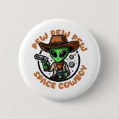 Ruiters in de Ruimte Grappige Alien Ronde Button 5,7 Cm (Voorkant)