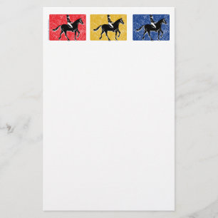Ruiters met 3 paarden briefpapier