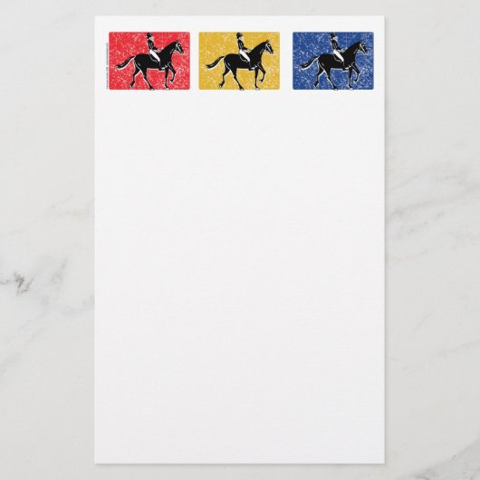 Ruiters met 3 paarden briefpapier (Voorkant)