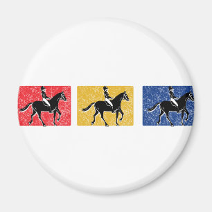 Ruiters met 3 paarden magneet