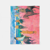 Ruiters op het Strand, Gauguin Fleece Deken (Voorkant)