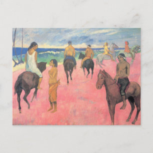 Ruiters op het strand van Paul Gauguin briefkaart