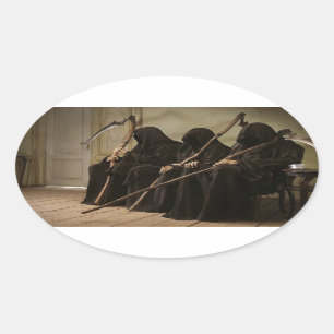 Ruiters wachten op je ovale sticker