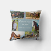 Ruitersport 6 Foto Collage Blauw Keepsake Kussen (Achterkant)