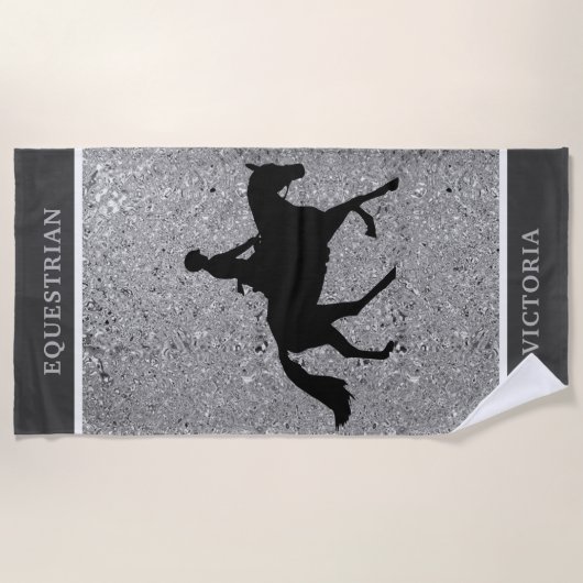 RUITERSPORT Glimmend zilveren strandlaken (Voorkant)