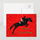 Ruitersport Grote Kerstmis Feestdagenkaart (Voorkant / Achterkant)