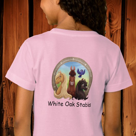 Ruitersport in Training Meisjes Roze T-shirt