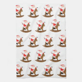 Ruitersport Kerstvakantie cadeau Theedoek (Verticaal)