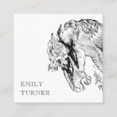 Ruitersport  Paardentrainer Paardensport Vierkante Visitekaartje (Voorkant)