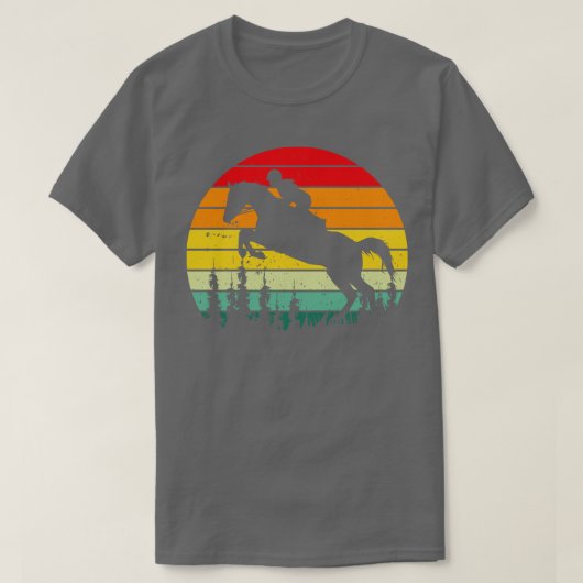 Ruitersport Retro Paarden  Rider T-shirt (Design voorkant)