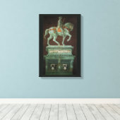 Ruiterstandbeeld van Sir John Hawkwood, Uccello Canvas Afdruk (Insitu (Houten vloer))