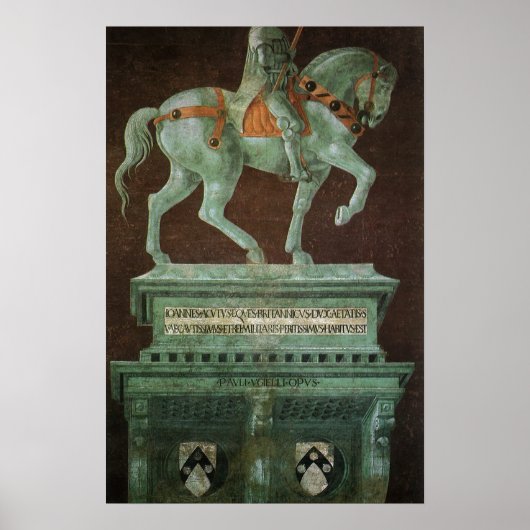 Ruiterstandbeeld van Sir John Hawkwood, Uccello Poster (Voorkant)