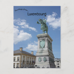 Ruiterstandbeeld van Willem II Luxemburg Briefkaart