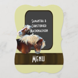 Ruiterthema bruiloft menu