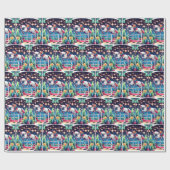 Ruitervrouw Jumping Paard Evenement Vakantie Cadeaupapier (Vlak)