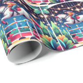 Ruitervrouw Jumping Paard Evenement Vakantie Cadeaupapier (Rol Hoek)