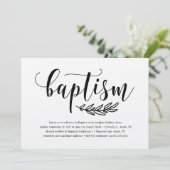 Ruitige Doop Uitnodiging (Staand voorkant)