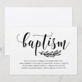 Ruitige Doop Uitnodiging (Voorkant / Achterkant)