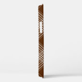 Ruitjes-kartel-streep-bruin-diagonaal Case-Mate iPhone Case (Achterkant / Rechts)