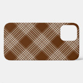 Ruitjes-kartel-streep-bruin-diagonaal Case-Mate iPhone Case (Achterkant (horizontaal))