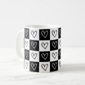 Ruitjesharten Koffiemok (Voorkant links)