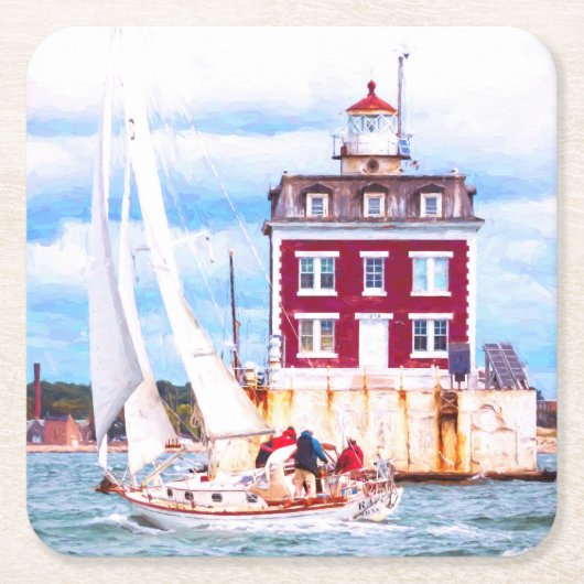 Ruitlicht Kartonnen Onderzetters (Voorkant)