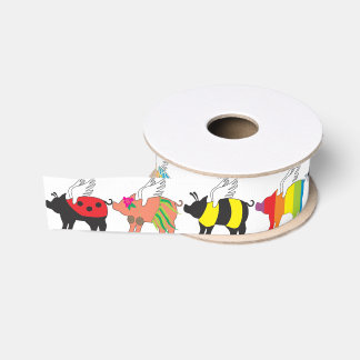 Ruitlint voor het trekken van vliegende varkens grosgrain lint