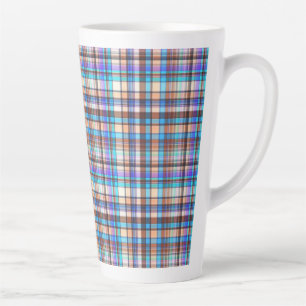 ruitpatroon geruite stof print patroon-57688 latte mok