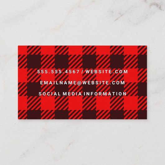 ruitpatroon | QR-code Visitekaartje (Achterkant)