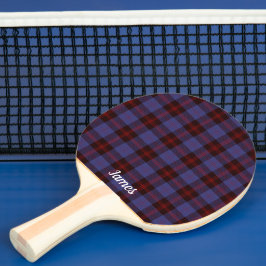 ruitpatroon Schots geruit navyblauw rood Tafeltennisbatje