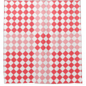 Ruitroze schaduwpatronen douchegordijn (Voorkant)