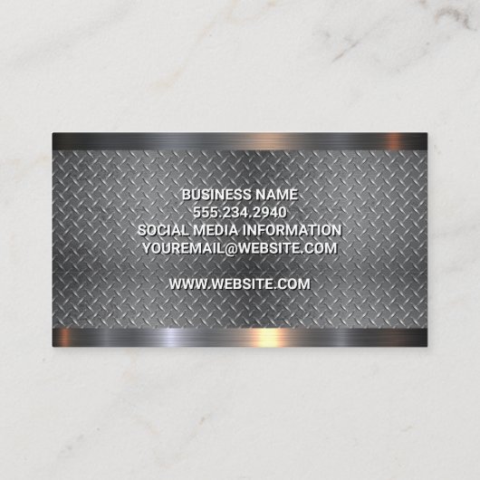 Ruitstaal | Bouwmachines Visitekaartje (Achterkant)