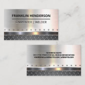 Ruitstaal | Rivieren | Metalen Visitekaartje (Voorkant / Achterkant)