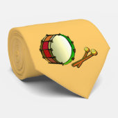 Ruittrommel met mallets rood groen stropdas (Opgerold)