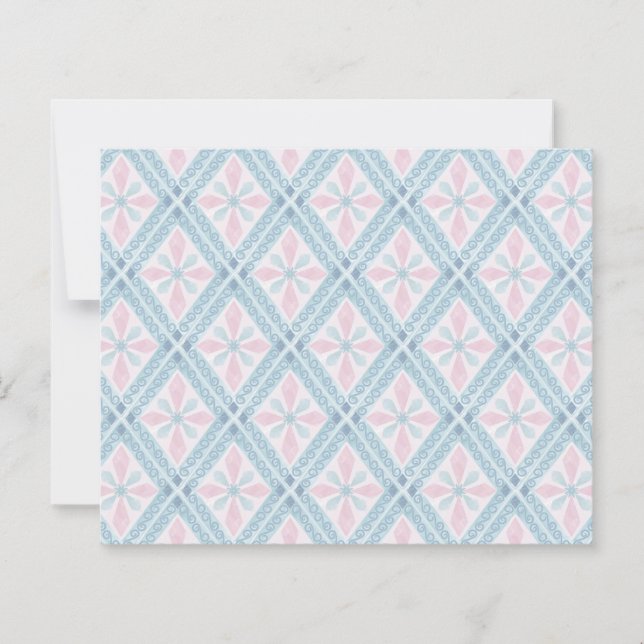 ruitvormig blauw patroon (Voorkant)