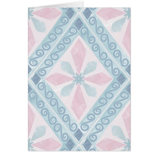 ruitvormig blauw patroon (Voorkant)