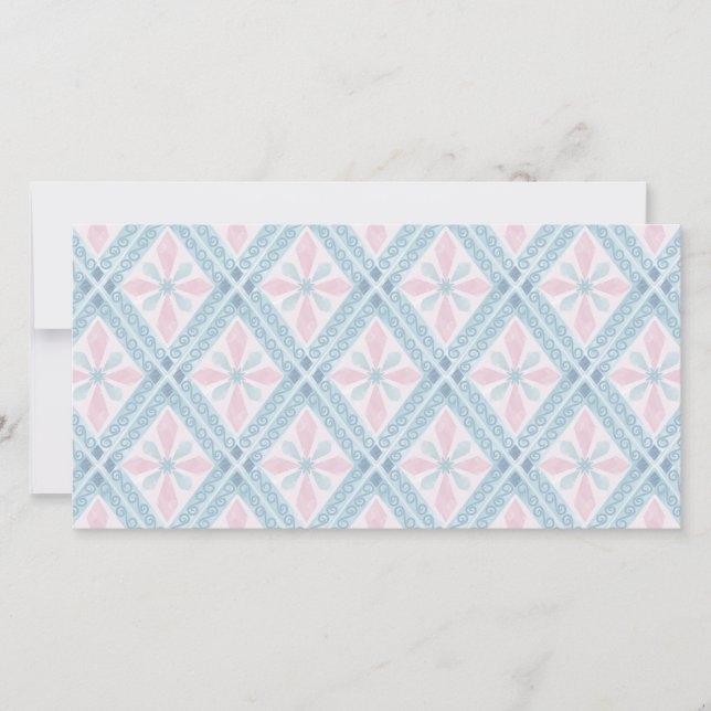 ruitvormig blauw patroon (Voorkant)