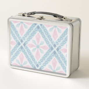 ruitvormig blauw patroon