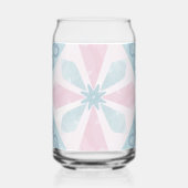ruitvormig blauw patroon blikvorm glas (Links)