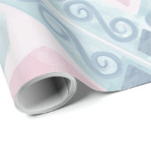 ruitvormig blauw patroon cadeaupapier (Rol Hoek)