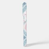 ruitvormig blauw patroon Case-Mate iPhone case (Achterkant / Links)