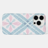 ruitvormig blauw patroon Case-Mate iPhone case (Achterkant (horizontaal))