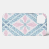 ruitvormig blauw patroon Case-Mate iPhone case (Achterkant (horizontaal))