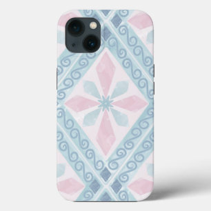 ruitvormig blauw patroon Case-Mate iPhone case