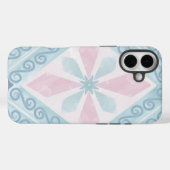 ruitvormig blauw patroon Case-Mate iPhone case (Achterkant (horizontaal))