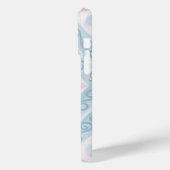 ruitvormig blauw patroon Case-Mate iPhone case (Achterkant / Links)