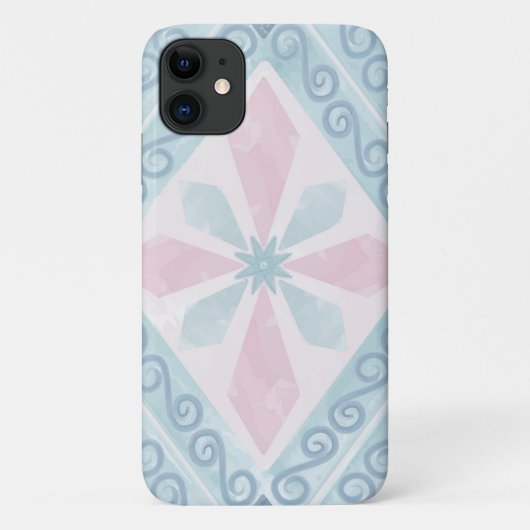 ruitvormig blauw patroon Case-Mate iPhone case (Achterkant)
