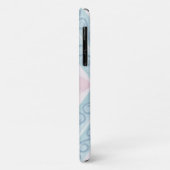 ruitvormig blauw patroon Case-Mate iPhone case (Achterkant/links)