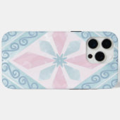 ruitvormig blauw patroon Case-Mate iPhone case (Achterkant (horizontaal))