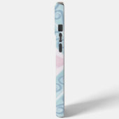 ruitvormig blauw patroon Case-Mate iPhone case (Achterkant / Links)